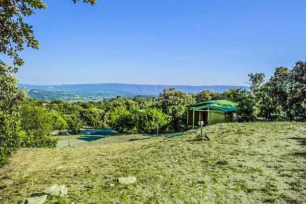 vue sur emplacement camping luberon